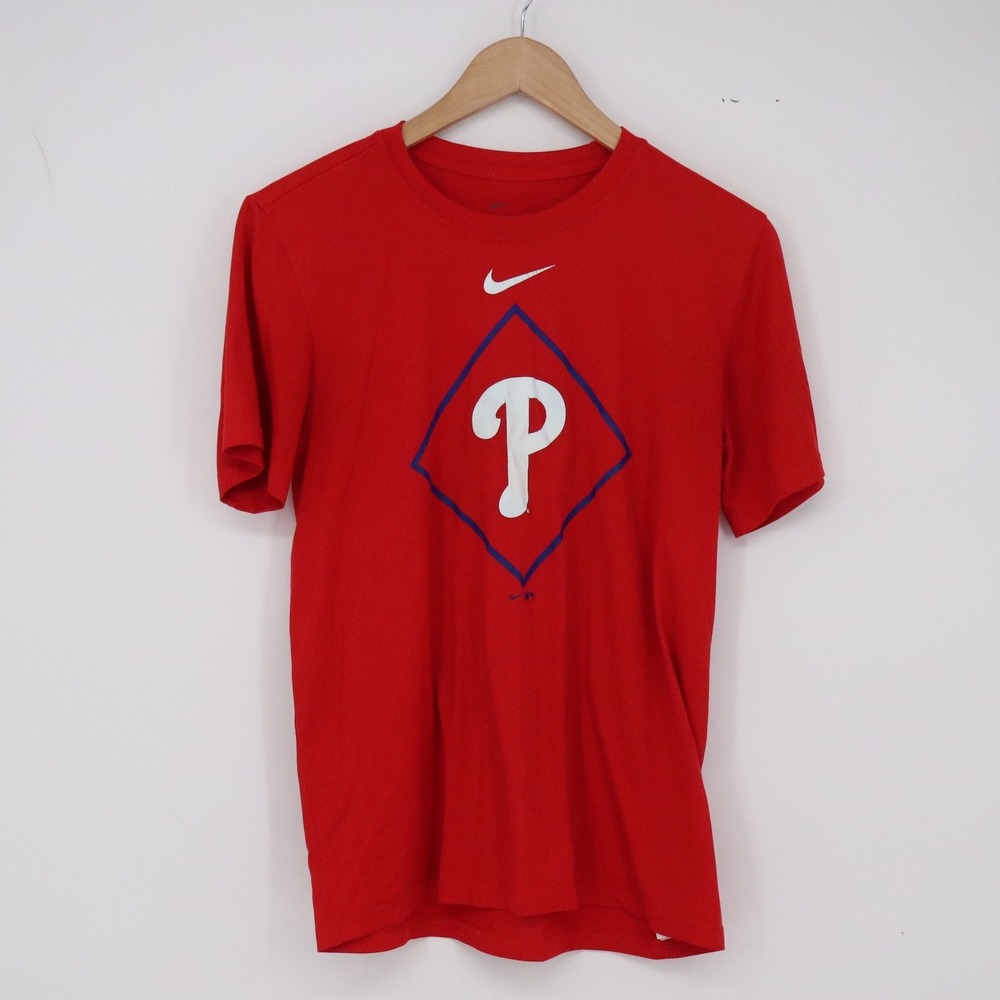 Philadelphia Phillies Nike T-Shirt Mens S Red MLB Baseball Dri-FIT Excellent